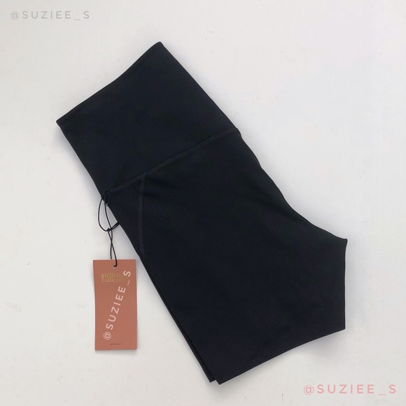 Girlfriend Collective High Rise Run Shorts in Black Large NWT - Picture 9 of 12